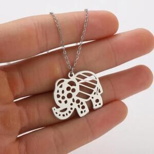 Elephant Titanium Steel Necklace